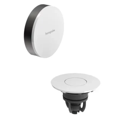 Hansgrohe Flexaplus - gatavs komplekts vannas ieplūdei, noteces un pārplūdes garnitūra, Push-Open, hromēts melns/augsti spīdīgs balts 58187340