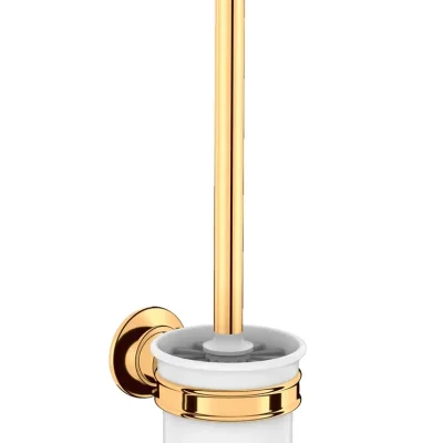 Axor Montreux - WC birste ar turētāju, montāža pie sienas, pulēta zelta apdare 42035990