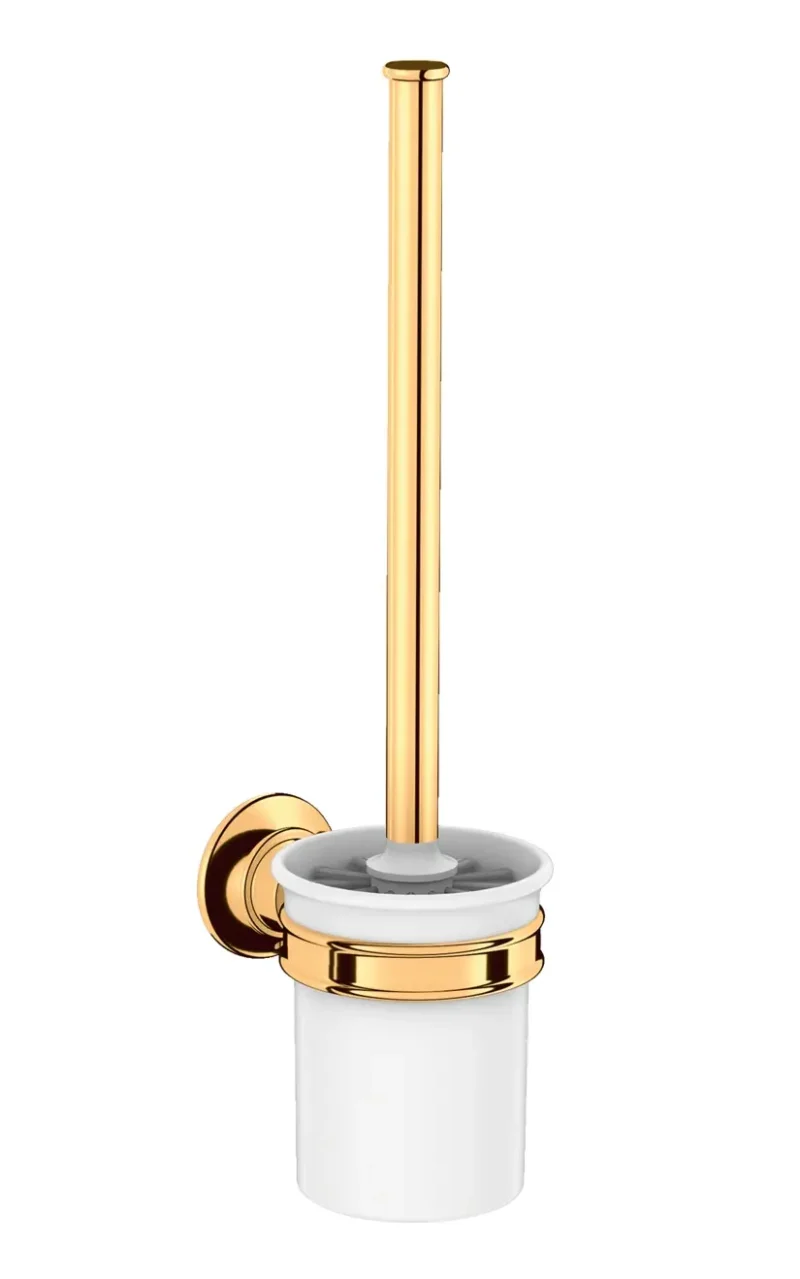 Axor Montreux - WC birste ar turētāju, montāža pie sienas, pulēta zelta apdare 42035990