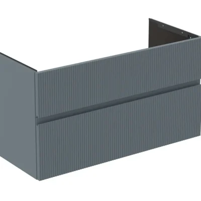 Ideal Standard Finesse - izlietnes skapītis 100x44x55 cm, 2 atvilktnes, Ribbed matēts Ashblue E3388UQ