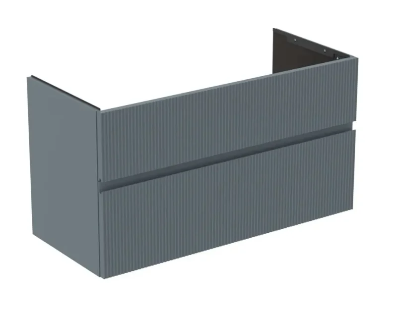 Ideal Standard Finesse - izlietnes skapītis 100x44x55 cm, 2 atvilktnes, Ribbed matēts Ashblue E3388UQ