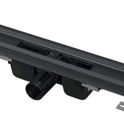 Alcadrain dušas notekas - dušas noteka 75 cm, ar apmali perforētam režģim, matēti melna APZ1BLACK-750