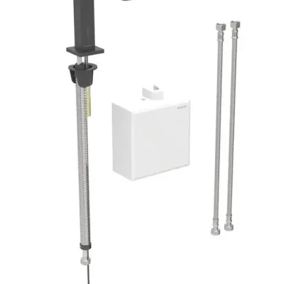 Geberit Brenta - elektronisks termostata izlietnes maisītājs, darbība ar baterijām, easy to clean, matēti melns 116.178.14.1