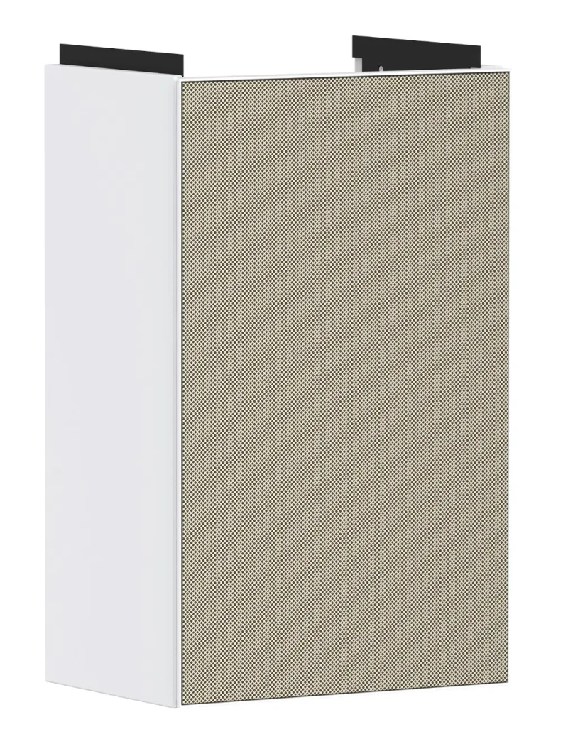 Hansgrohe Xevolos E - izlietnes skapītis 58x34x25 cm, 1 durvis, eņģes kreisajā pusē, balts matēts/bronza 54166390