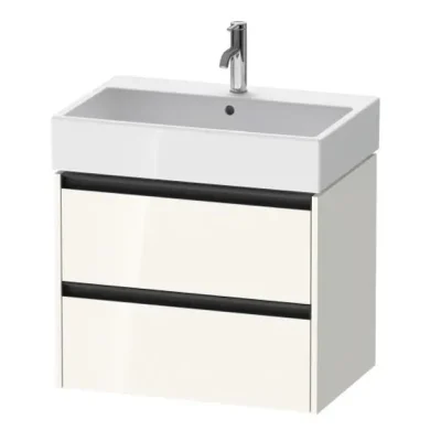 Duravit Ketho.2 - izlietnes skapītis, 55x68x46 cm, 2 atvilktnes, balts spīdīgs K25276022220000
