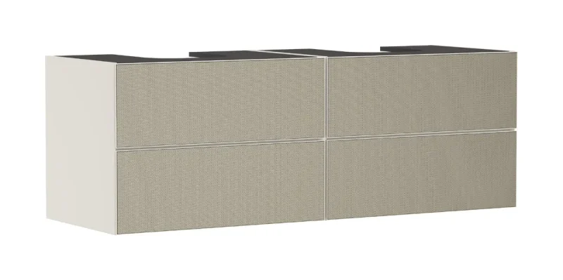 Hansgrohe Xevolos E - izlietnes apakšskapītis 157x56x55 cm, 4 atvilktnes, matēti bēšs/bronza 54200390