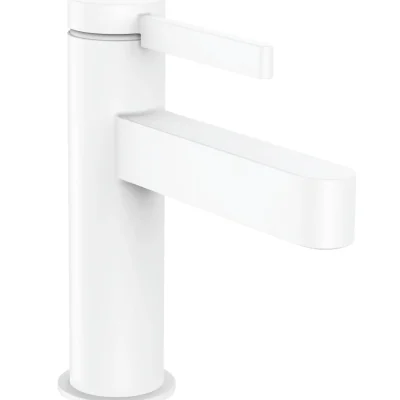 Hansgrohe Finoris - izlietnes vienas sviras maisītājs 110, ar noteces komplektu Push-Open, EcoSmart, balts matēts 76023700
