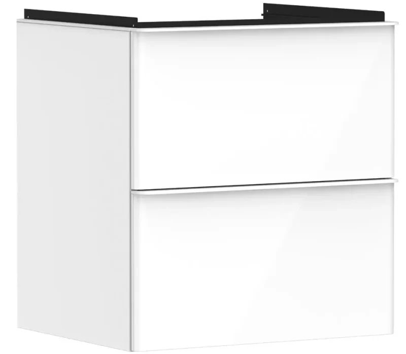 Hansgrohe Xelu Q - izlietnes apakšskapītis, 63x58x50 cm, 2 atvilktnes, balts spīdīgs/balts matēts 54023700