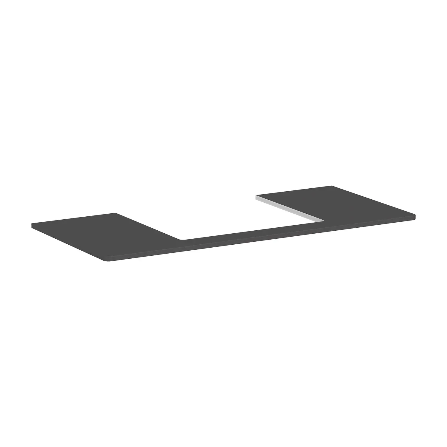Hansgrohe Xelu Q - izlietnes virsma, 118x55 cm, izgriezums vidū, pelēka matēta 54111910