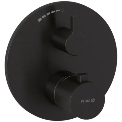 Kludi Nova Fonte - termostatisks zemapmetuma dušas maisītājs, birstēts Gunmetal 20885N215