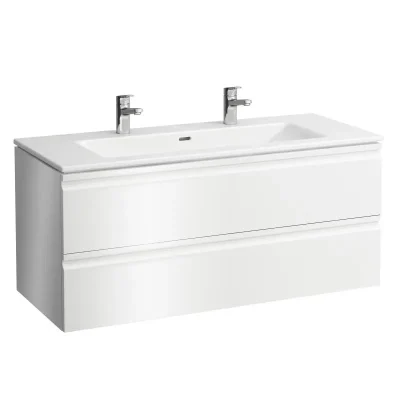 Laufen Pro S - dubultizlietne ar zemskapi, 120x55x50 cm, 2 atvilktnes, balts matēts H8619674631071