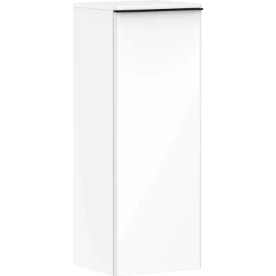 Hansgrohe Xelu Q - sānu skapis 40x107x35 cm, 1 durvis, eņģes kreisajā pusē, spīdīgi balts/matēti melns 54127670