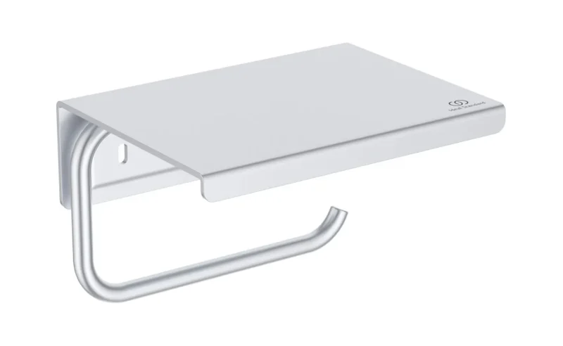 Ideal Standard ALU+ - tualetes papīra turētājs ar plauktiņu, sudrabs BD592SI