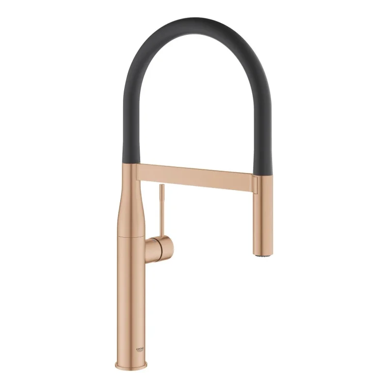 Grohe Essence - virtuves izlietnes maisītājs ar elastīgu izteku, Warm Sunset birstēts 30294DL0
