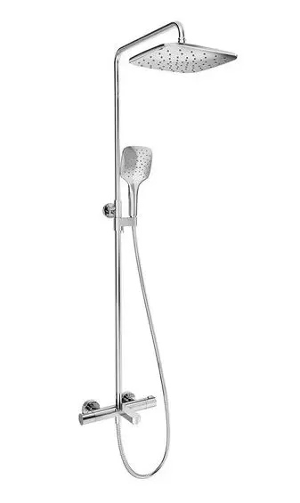 Ravak Termo - dušas komplekts ar vannas termostatu, 25 cm, 3 strūklas veidi, hroms X070163