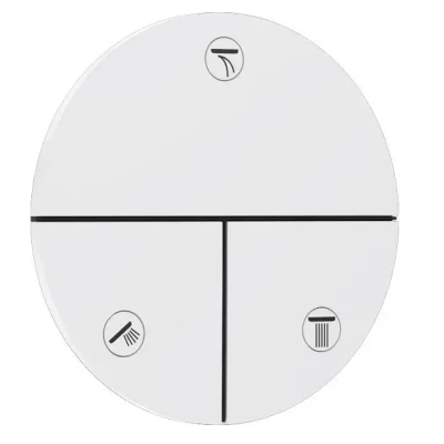 Hansgrohe ShowerSelect Comfort - zemapmetuma vārsts, 3 patērētājiem, matēti balts 15558700