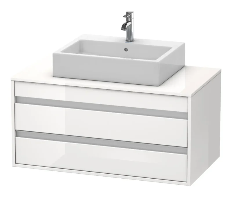 Duravit Ketho - izlietnes skapītis 50x100x55 cm, ar 2 atvilktnēm, balts spīdīgs KT665502222