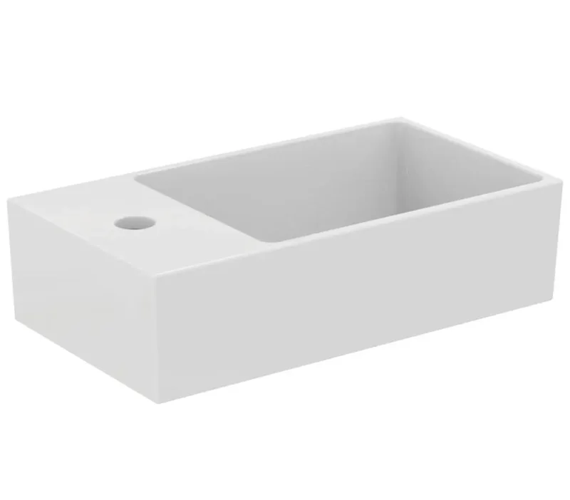 Ideal Standard Extra - uzliekamā rokas izlietne 45x25 cm, ar pārplūdi, ar jaucējkrāna atveri, balta T392001