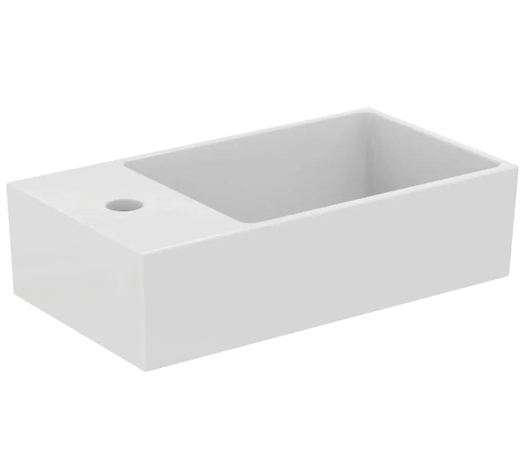 Ideal Standard Extra - roku mazgājamā izlietne 45x25 cm, ar pārplūdi, jaucējkrāna caurumu, balta T373301