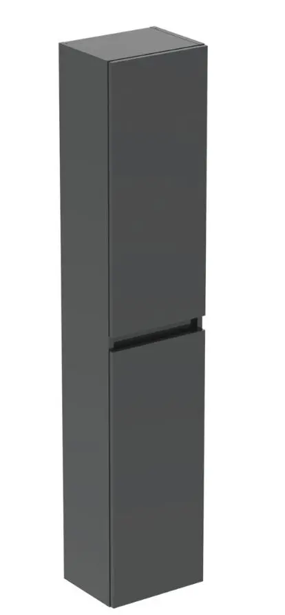 Ideal Standard Eurovit+ - augstais skapis, 150x30x24 cm, 2 durvis, eņģes kreisajā/labajā pusē, pelēks spīdīgs R0268TI