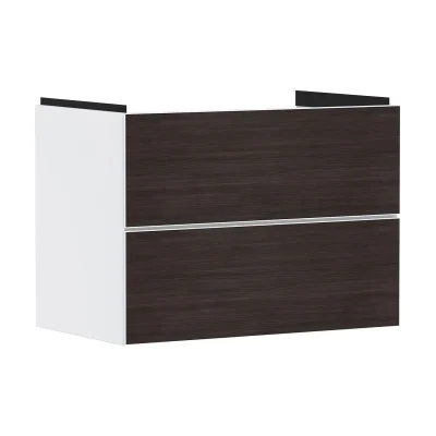 Hansgrohe Xevolos E - izlietnes skapītis 78x58x48 cm, 2 atvilktnes, matēti balts/ tumšs ozols 54178730