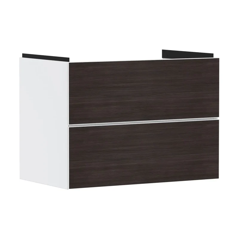 Hansgrohe Xevolos E - izlietnes skapītis 78x58x48 cm, 2 atvilktnes, matēti balts/ tumšs ozols 54178730