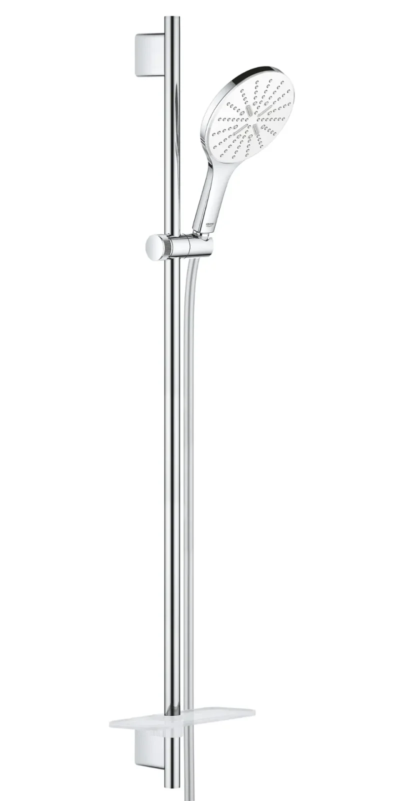 Grohe Rainshower SmartActive - dušas stieņa komplekts 150 9,5 l/min, 3 strūklu veidi, 90 cm stienis un šļūtene, Moon White 26594LS0
