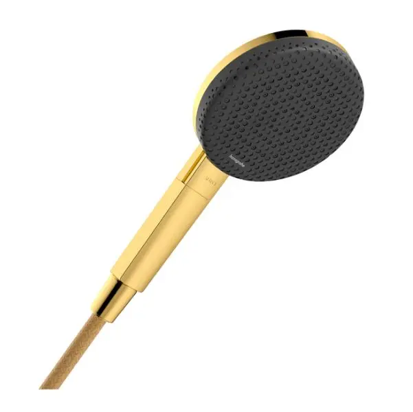Hansgrohe Raindance Alive Select S - rokas duša, 3 strūklas veidi, EcoSmart, pulēta zelta apdare 24511990