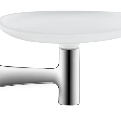 Duravit Starck T - ziepju trauks ar turētāju, piena stikls / hromēts 0099331000