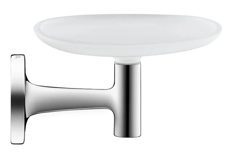 Duravit Starck T - ziepju trauks ar turētāju, piena stikls / hromēts 0099331000