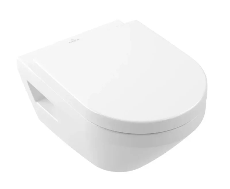 Villeroy & Boch Architectura - piekaramais WC ar SoftClosing sēdekli, TwistFlush, CeramicPlus, alpinbalts 5684CLR1