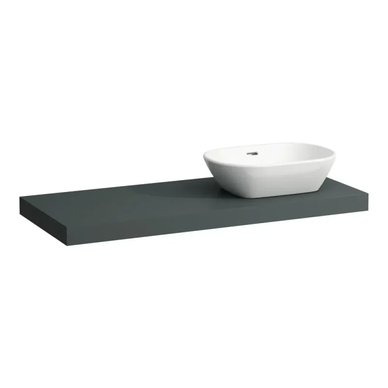 Laufen Lani - izlietnes virsma, 118 cm, izgriezums labajā pusē, pelēka H4046731122661