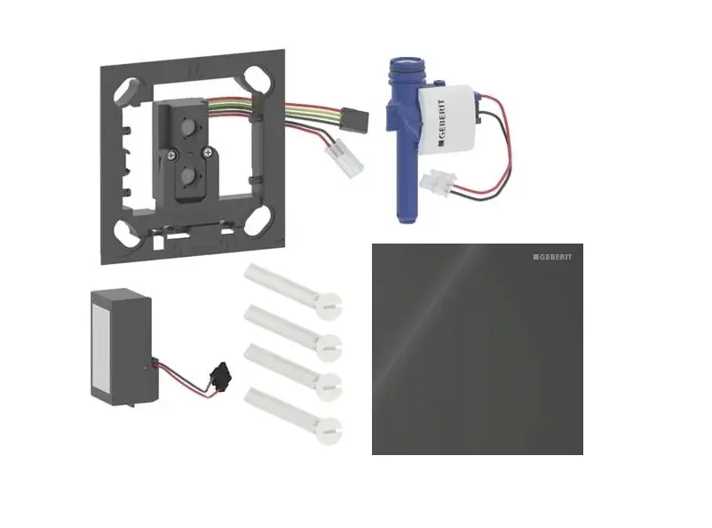Geberit - Elektroniska pisuāra skalošanas vadība tips 40, darbība no tīkla, Bluetooth, stikls/melns 116.227.SJ.1
