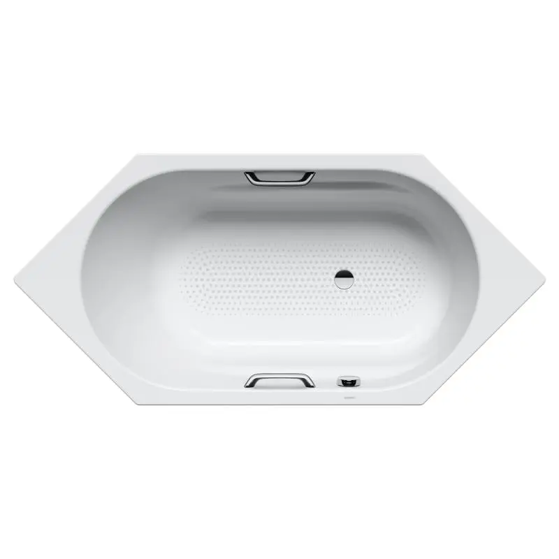 Kaldewei Ambiente - Vanna Vaio 6 Star, modelis 959, 190x90 cm, ar rokturu caurumiem, neslīdoša, pērļu efekts, balta 233934013001