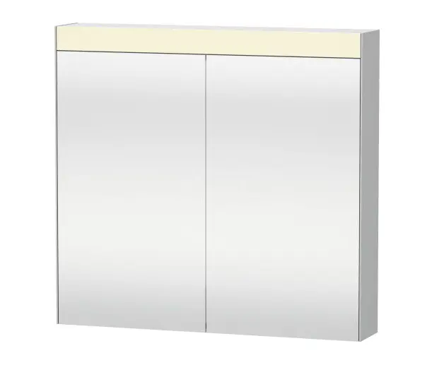 Duravit spogulis - spoguļskapis ar LED apgaismojumu, 76x81x15 cm, 2 durvis, balts LM7821000000000