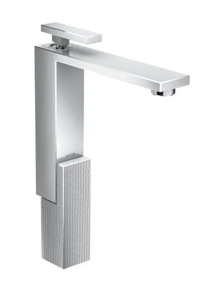 Axor Edge - izlietnes maisītājs, ar noteces komplektu, hroms / dimanta slīpējums 46031000