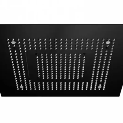Steinberg 390 - galvas duša, 60x60 cm, 3 strūklu veidi, ar LED, matēti melns 390 6620 S