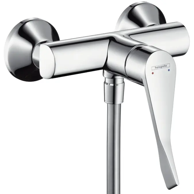 Hansgrohe Focus E2 - dušas vienas sviras maisītājs ar pagarinātu rokturi, hroms 31916000
