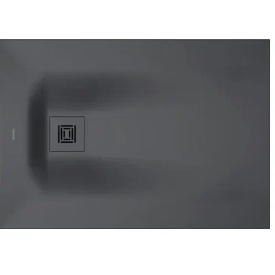 Duravit Sustano - dušas paliktnis 100x70 cm, DuraSolid, tumši pelēks matēts 720272650000000