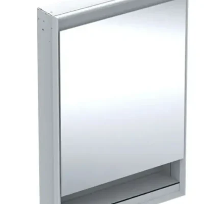 Geberit ONE - spoguļskapītis ar LED apgaismojumu, 60x90x15 cm, eņģes labajā pusē, ar nišu, zemapmetuma montāža, balts 505.821.00.2