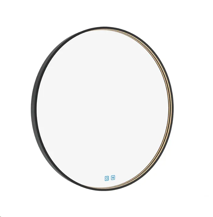Nimco spoguļi - spogulis ar LED apgaismojumu, diametrs 60 cm, skāriena sensors, melns ZPC 31000RVX-90
