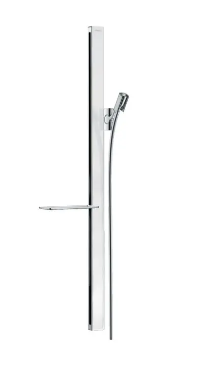 Hansgrohe Unica'E - dušas stienis 90 cm, ar dušas šļūteni, balta / hromēta 27640400