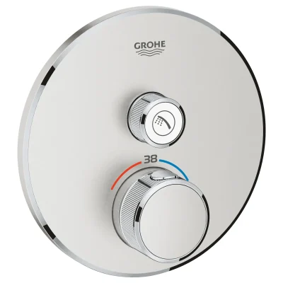 Grohe Grohtherm SmartControl - termostata dušas maisītājs - zemapmetuma ar 1 noslēgvārstu, SuperSteel 29118DC0