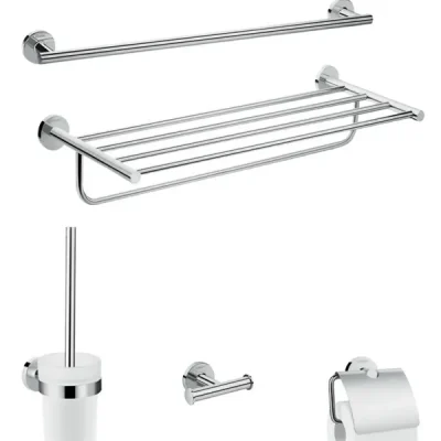 Hansgrohe Logis Universal - vannas istabas piederumu komplekts 5 in 1, hromēts 41728000