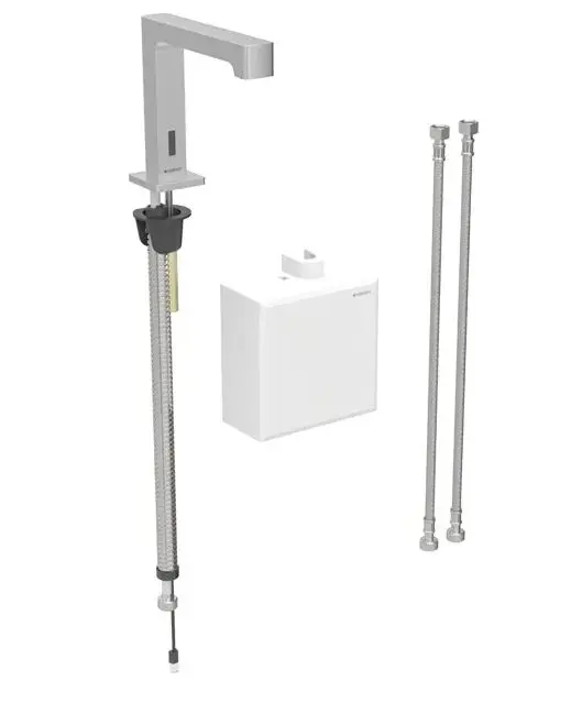 Geberit Brenta - elektroniska izlietnes maisītājs, ģeneratora darbība, easy to clean, matēts nerūsējošais tērauds 116.176.SN.1