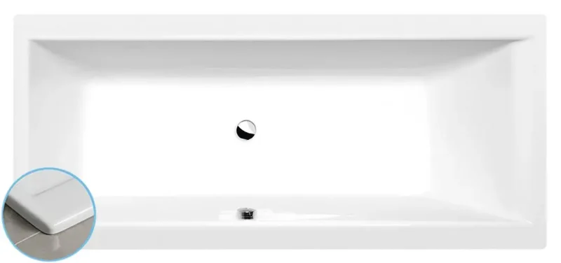 Polysan vannas - vanna Cleo Slim, 170x75x48 cm, balta 94611S