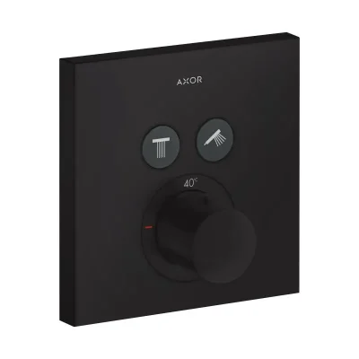 Axor ShowerSelect - zemapmetuma termostats 2 patērētājiem, melns matēts 36715670