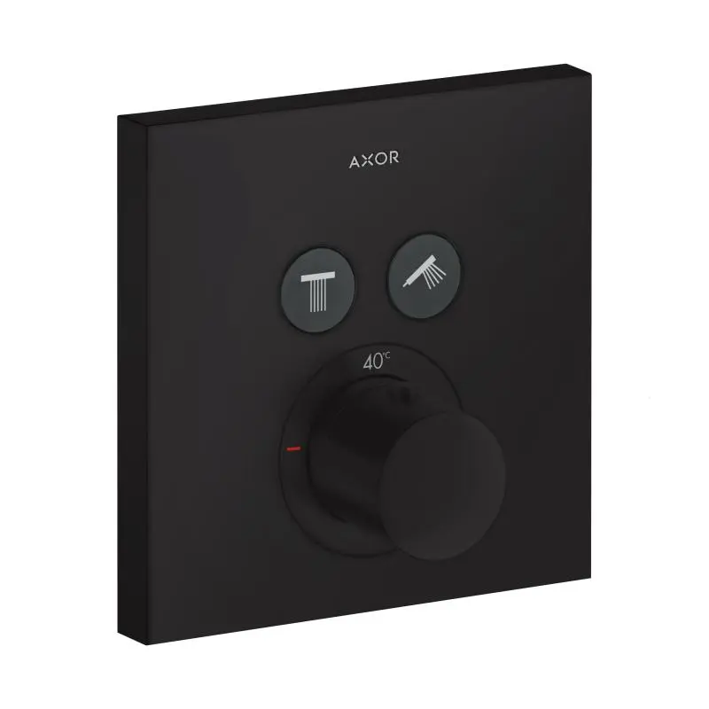 Axor ShowerSelect - zemapmetuma termostats 2 patērētājiem, melns matēts 36715670