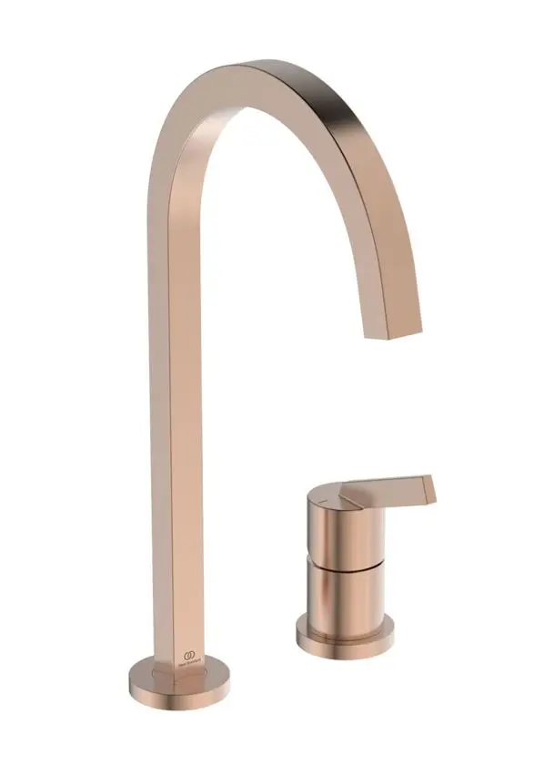 Ideal Standard Gusto - virtuves izlietnes maisītājs, 2 caurumu montāža, Sunset Rose BD423J4