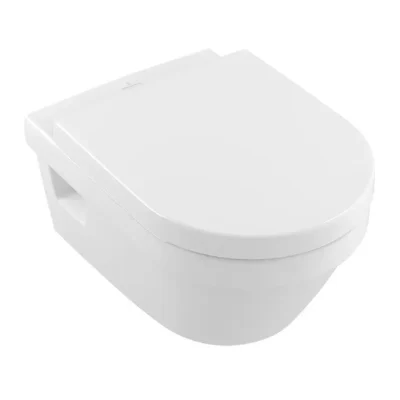 Villeroy & Boch Architectura - piekaramais WC, ar SoftClose sēdekli, Rimless, ar CeramicPlus Alpu balts 5684HRR1